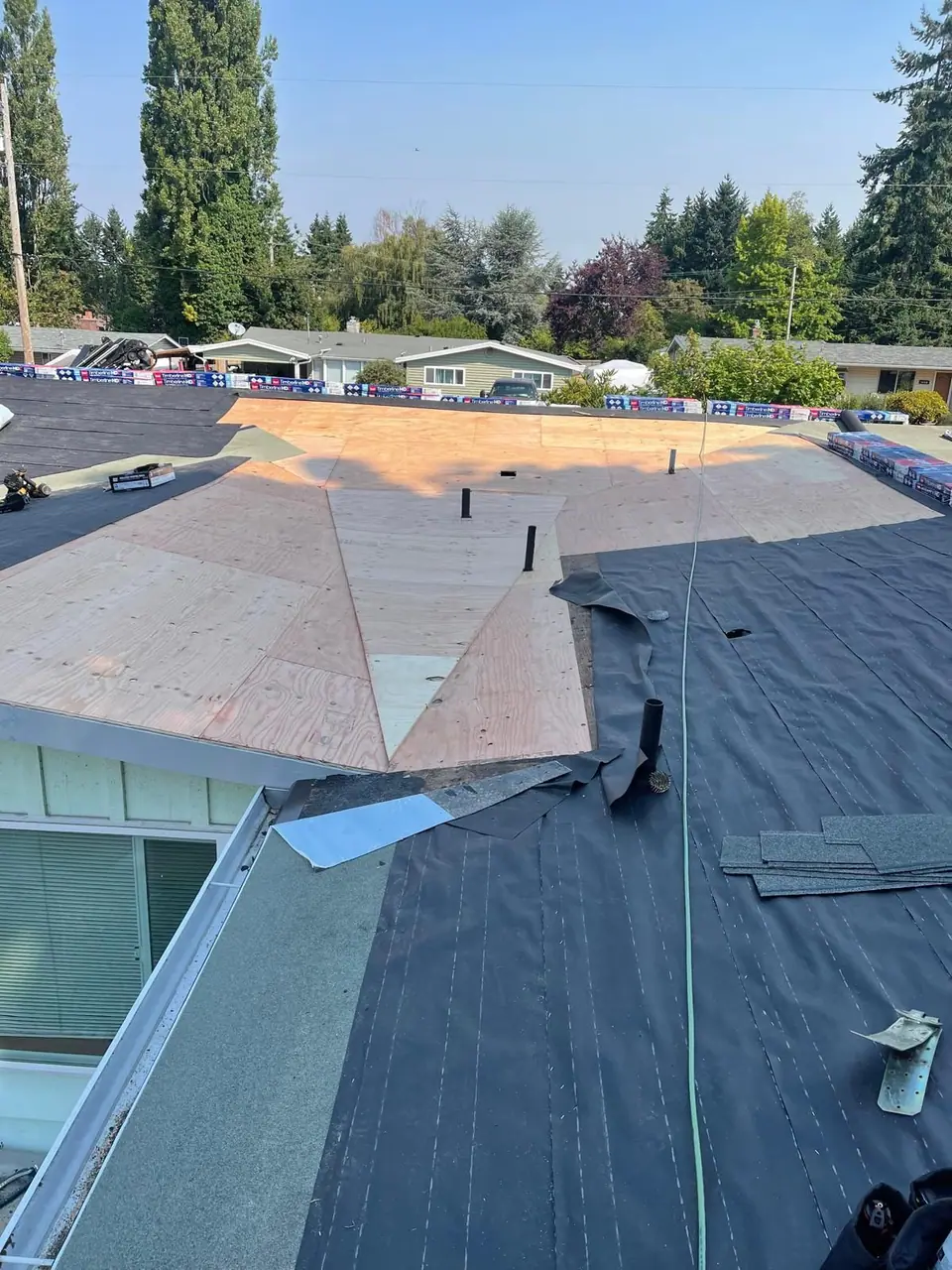 Underlayment and valleys going in