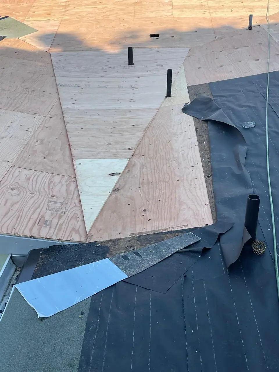 Valley metal and underlayment detail