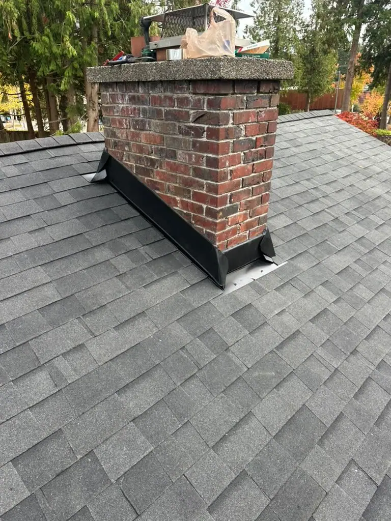 Chimney flashing, finished