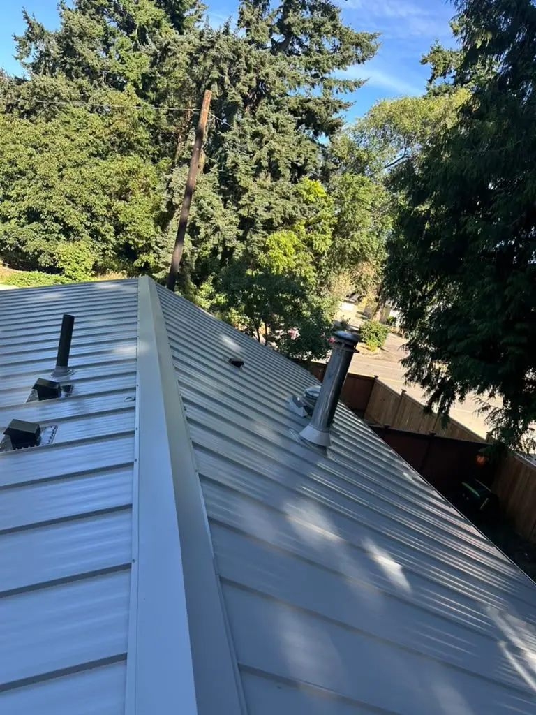 Pipe flashings sealed through the metal
