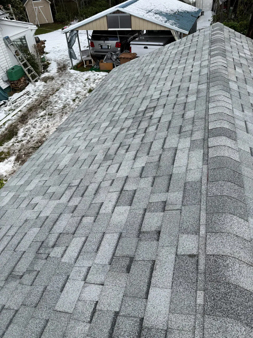 New shingles, ridge view