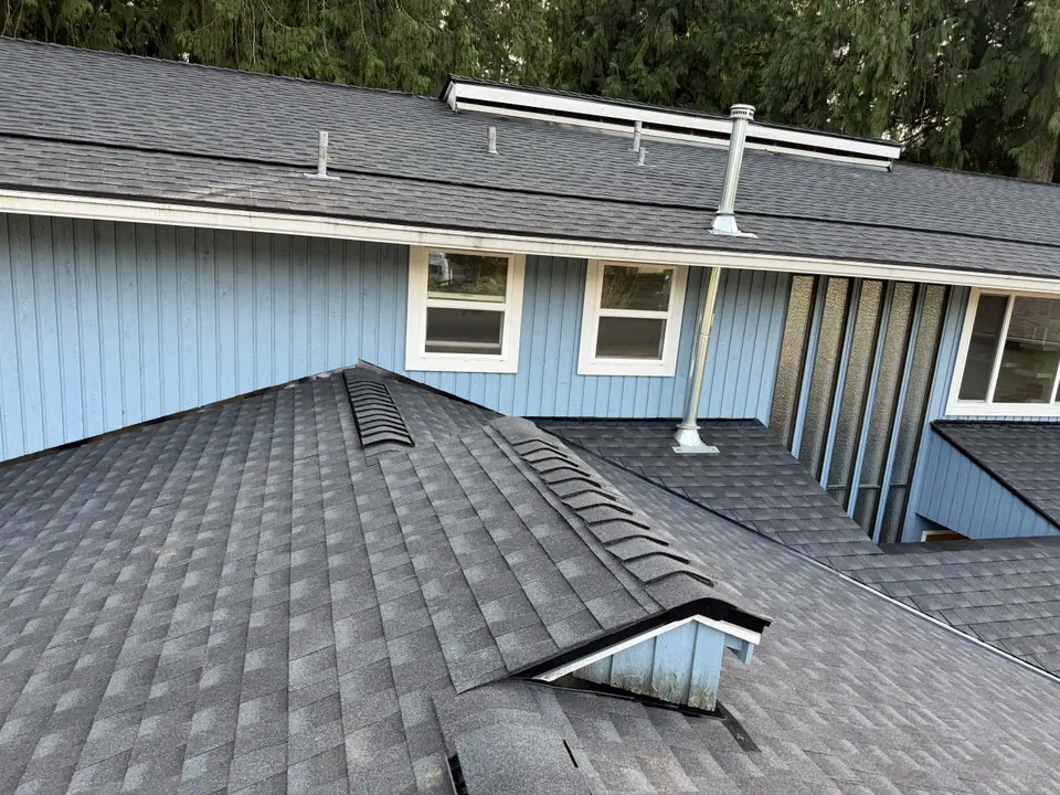 Dormer vent on the lower roof