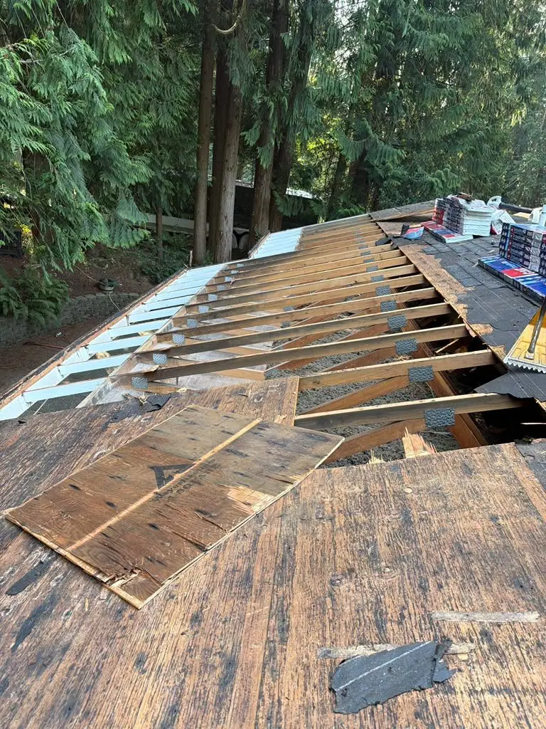 Tear-off in progress