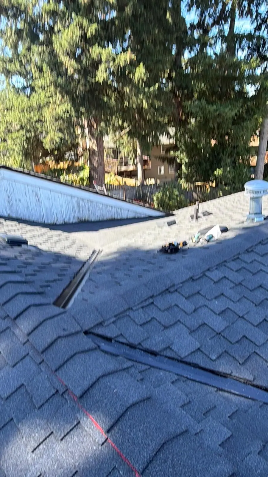 Skylight above a shingle valley