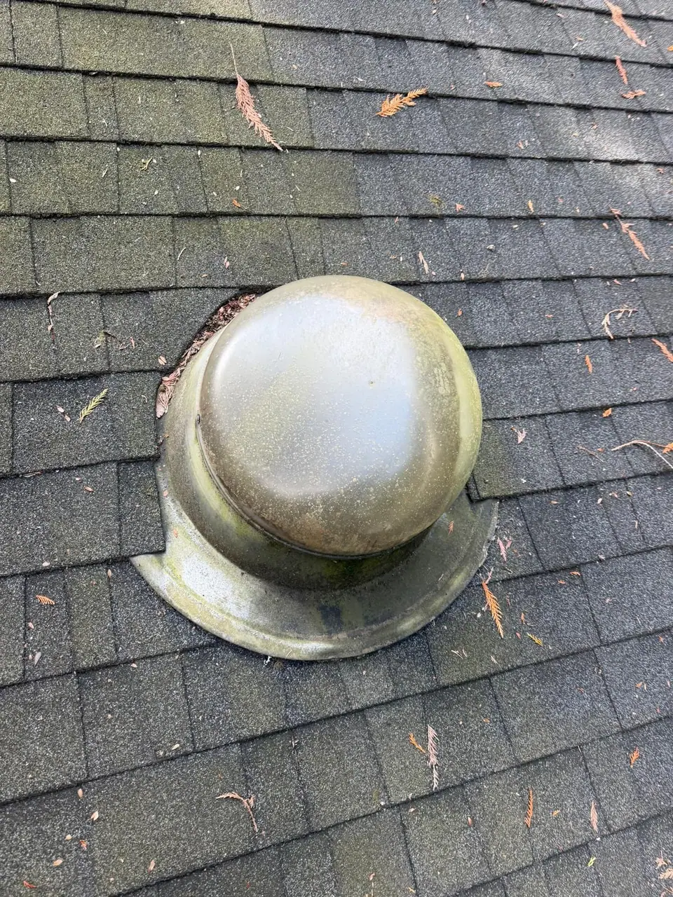 Before: old dome, cracked and dirty