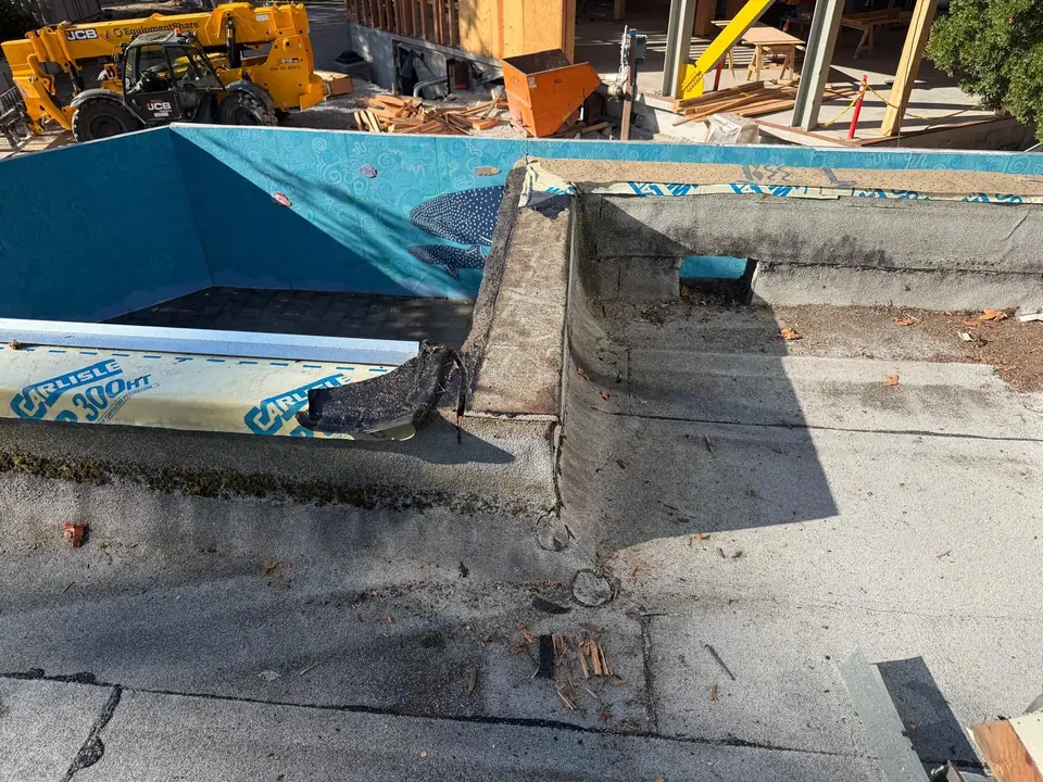 Old flashing coming apart