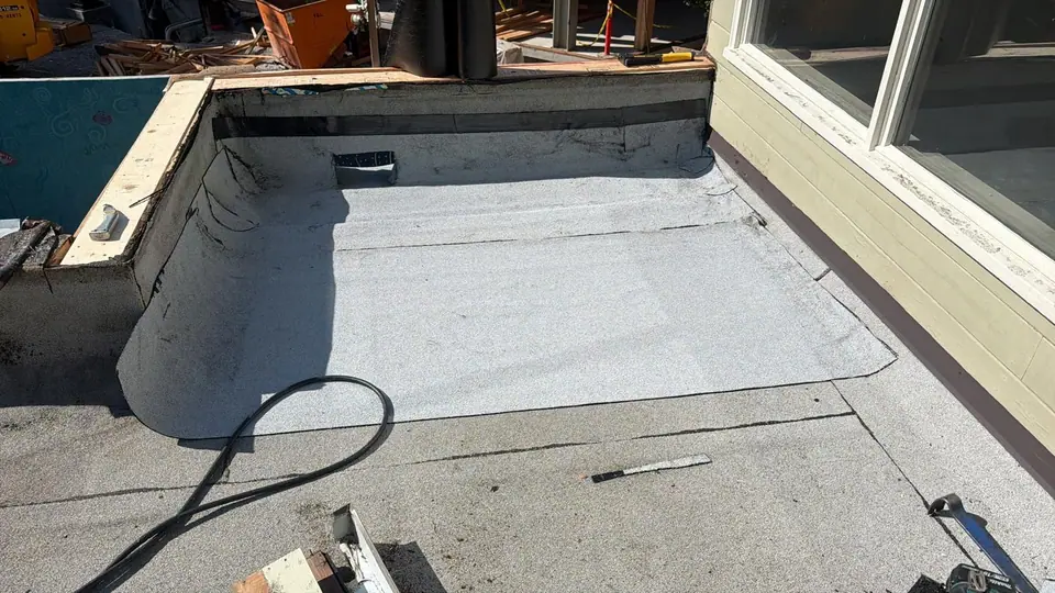 Membrane going up the walls