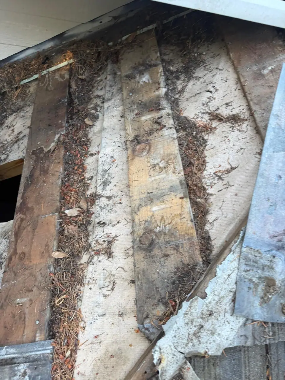 Damage under the old surface