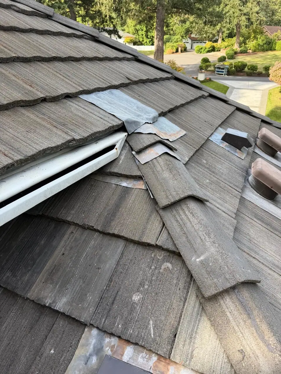 Tiles back in place